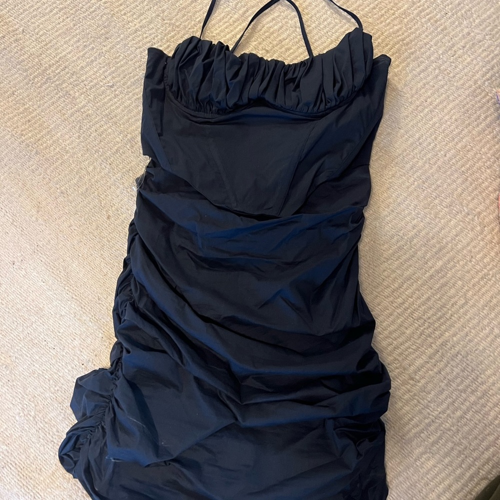 Mistress Rocks navy blue dress with cutout